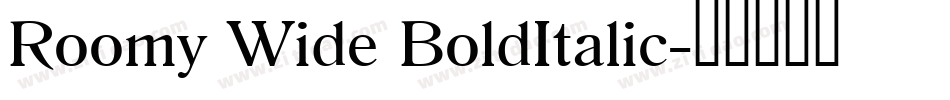 Roomy Wide BoldItalic字体转换